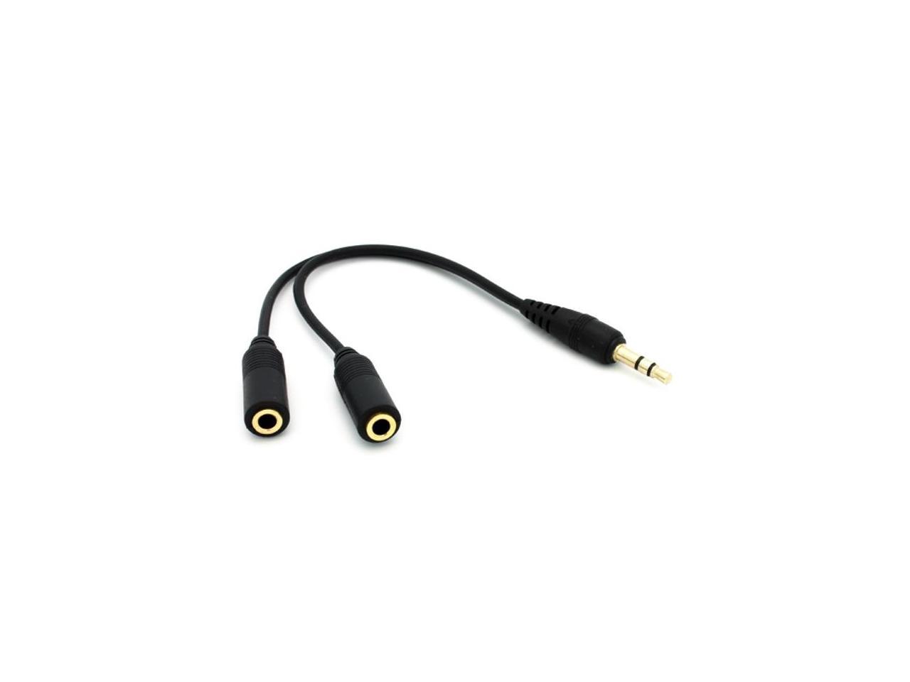 3.5mm Headset Splitter Earphone Speaker Audio Y Adapter E6N for Amazon ...