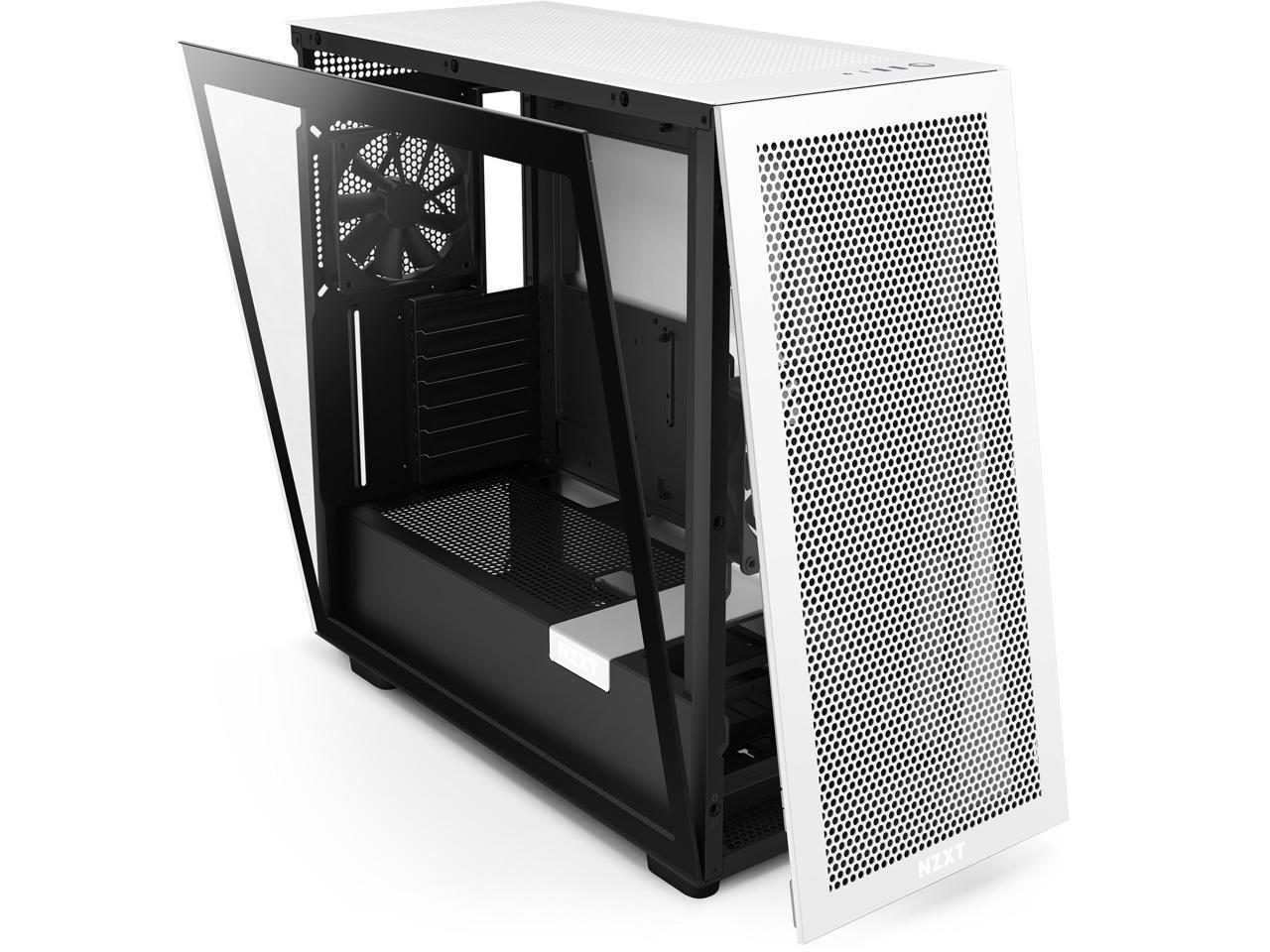 NZXT H7 Flow White & Black - Mid-Tower Airflow PC Gaming Case ...
