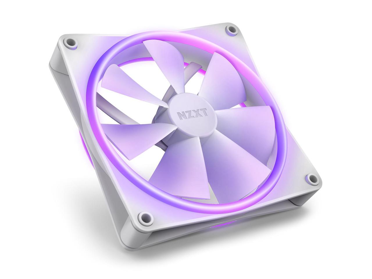 NZXT F120RGB Duo - 120mm Dual-sided RGB Fan - Triple Pack (White) w/RGB ...