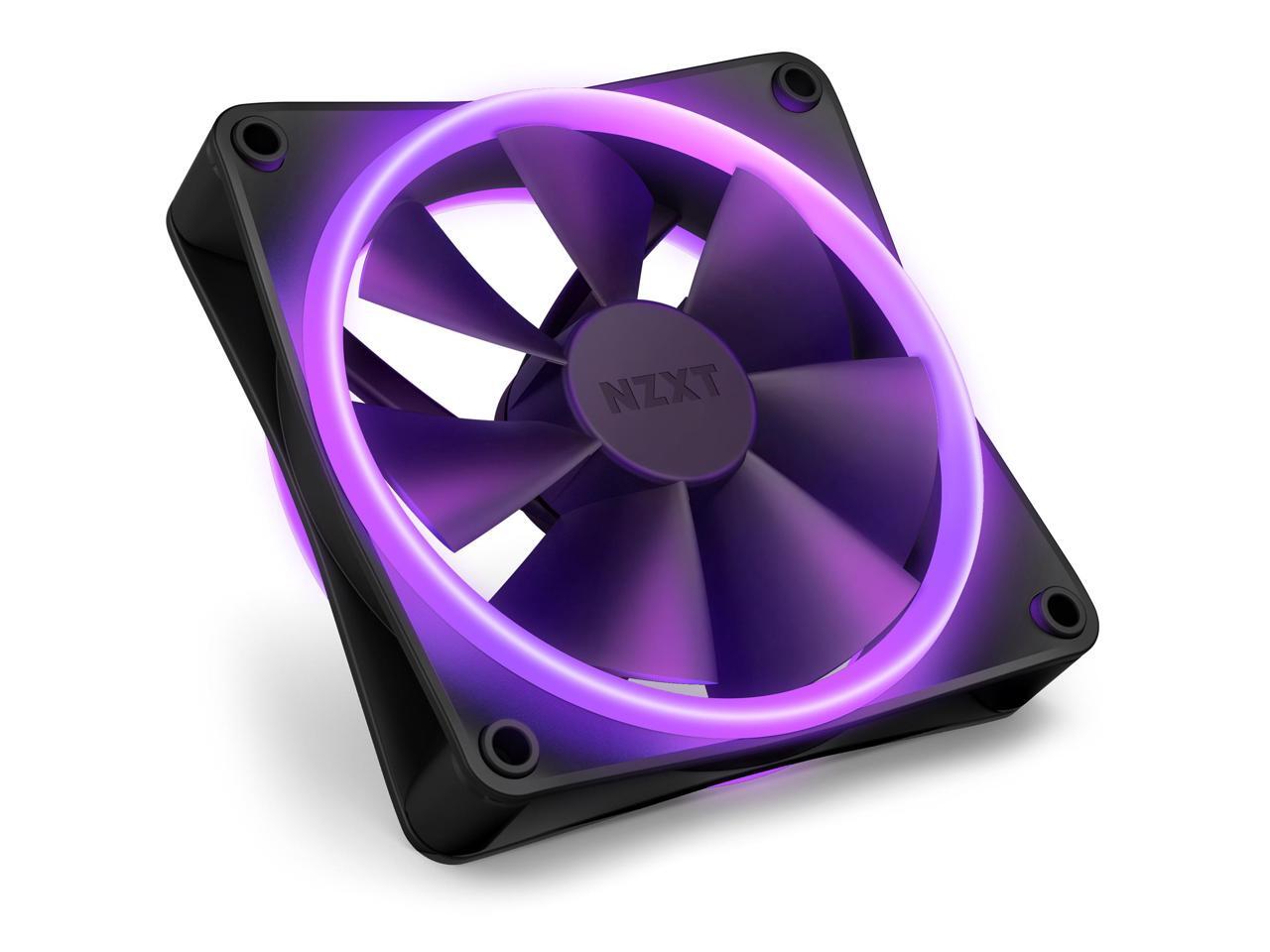 NZXT F120RGB Duo - 120mm Dual-sided RGB Fan - Triple Pack (Black) w/RGB ...
