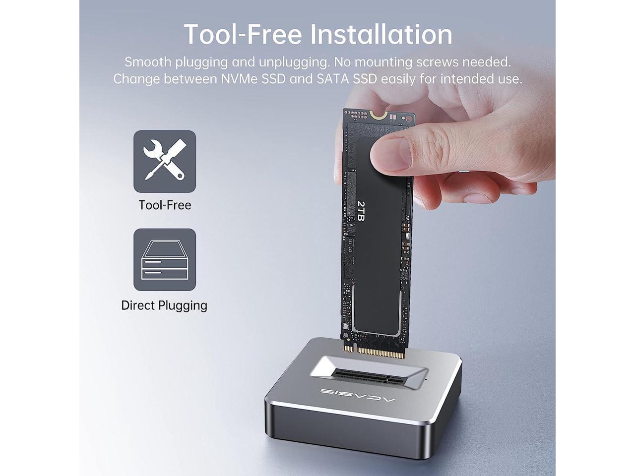 Thunderbolt 4/3 ACASIS 40Gbps NVe SSD Enclosure,Tool Free