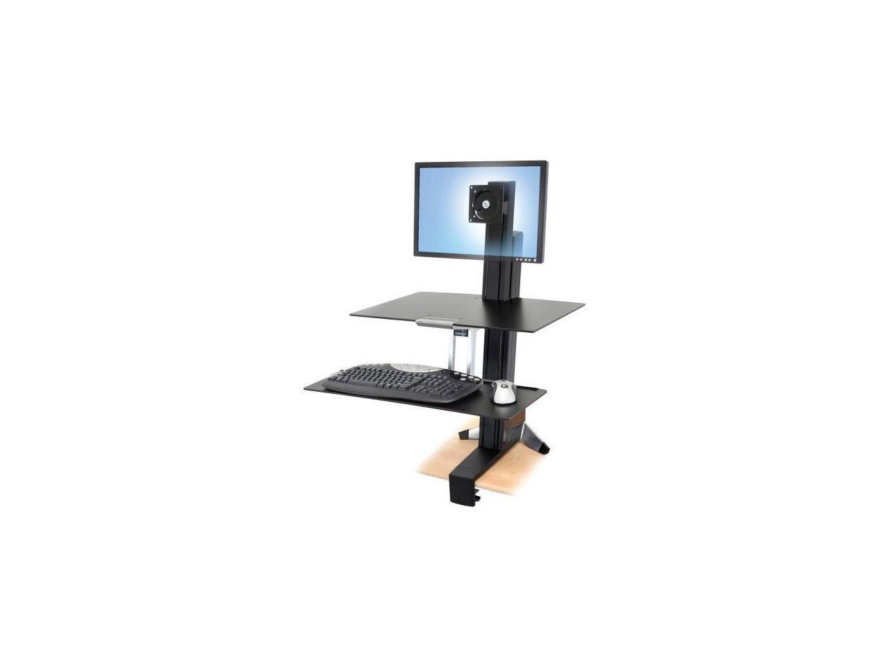 Ergotron WorkFitS Single LD with Worksurface+ Stand ( tray, desk