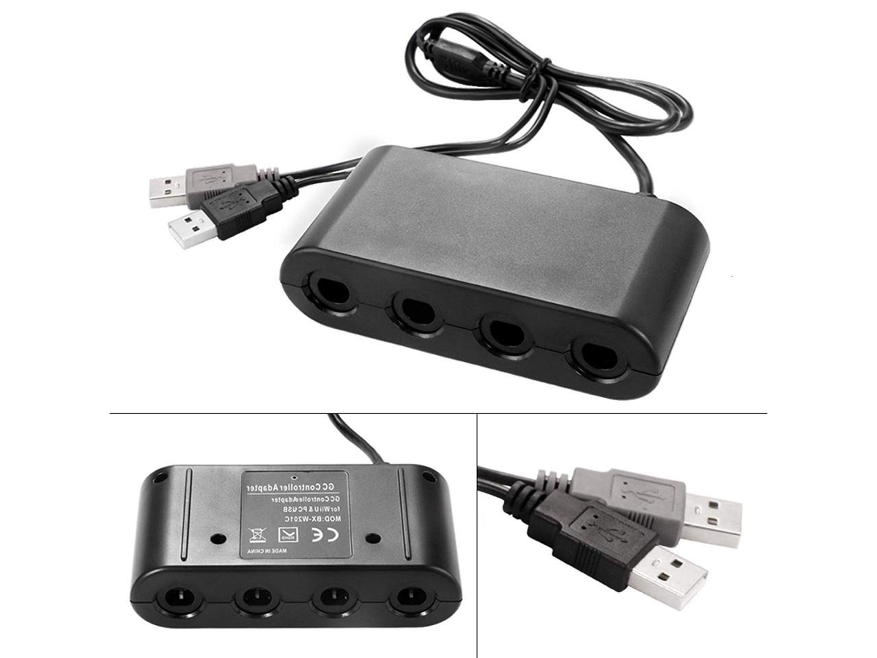 Gamecube Controller Adapter 4 Port Gamecube Controller Adapter For Wii U Nintendo Switch Pc Usb Easy To Play Super Smas Bros Newegg Com