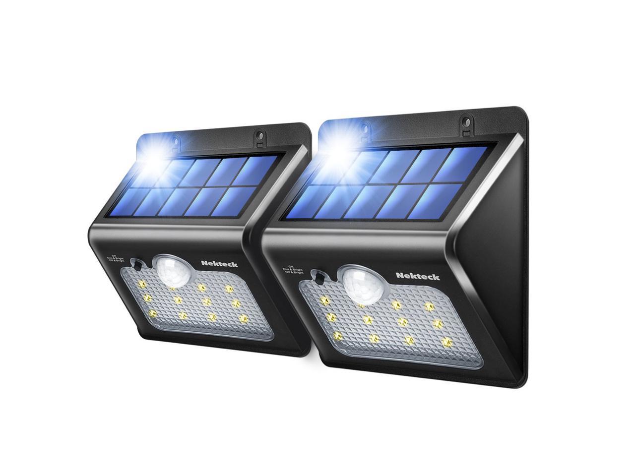 2x 118LED Solar Lights Outdoor Motion Sensor Security Wall Lighting Dusk To Down 