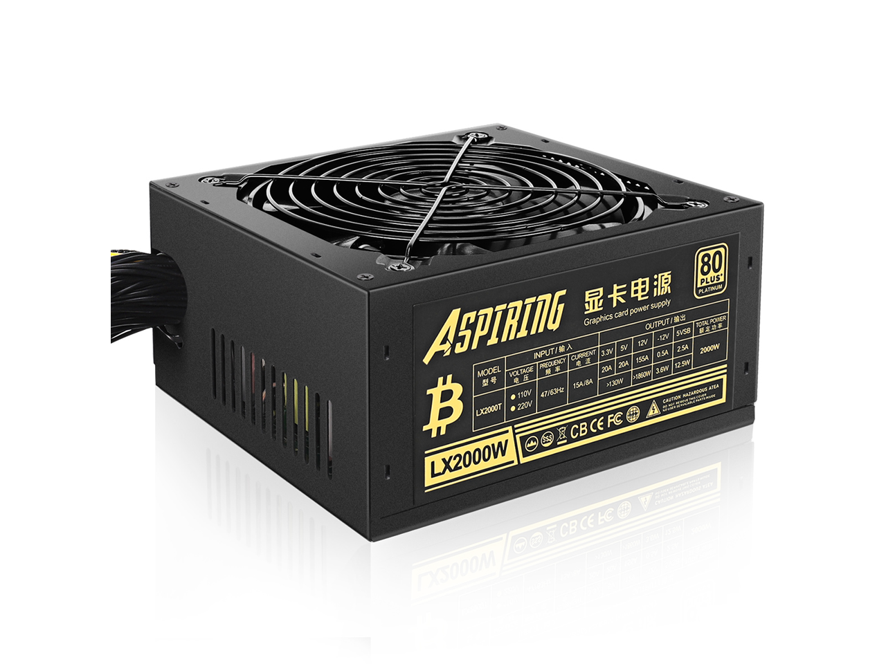 ASPIRING 2000W PC Mining Power Supply for Bitcoin Miner ATX 