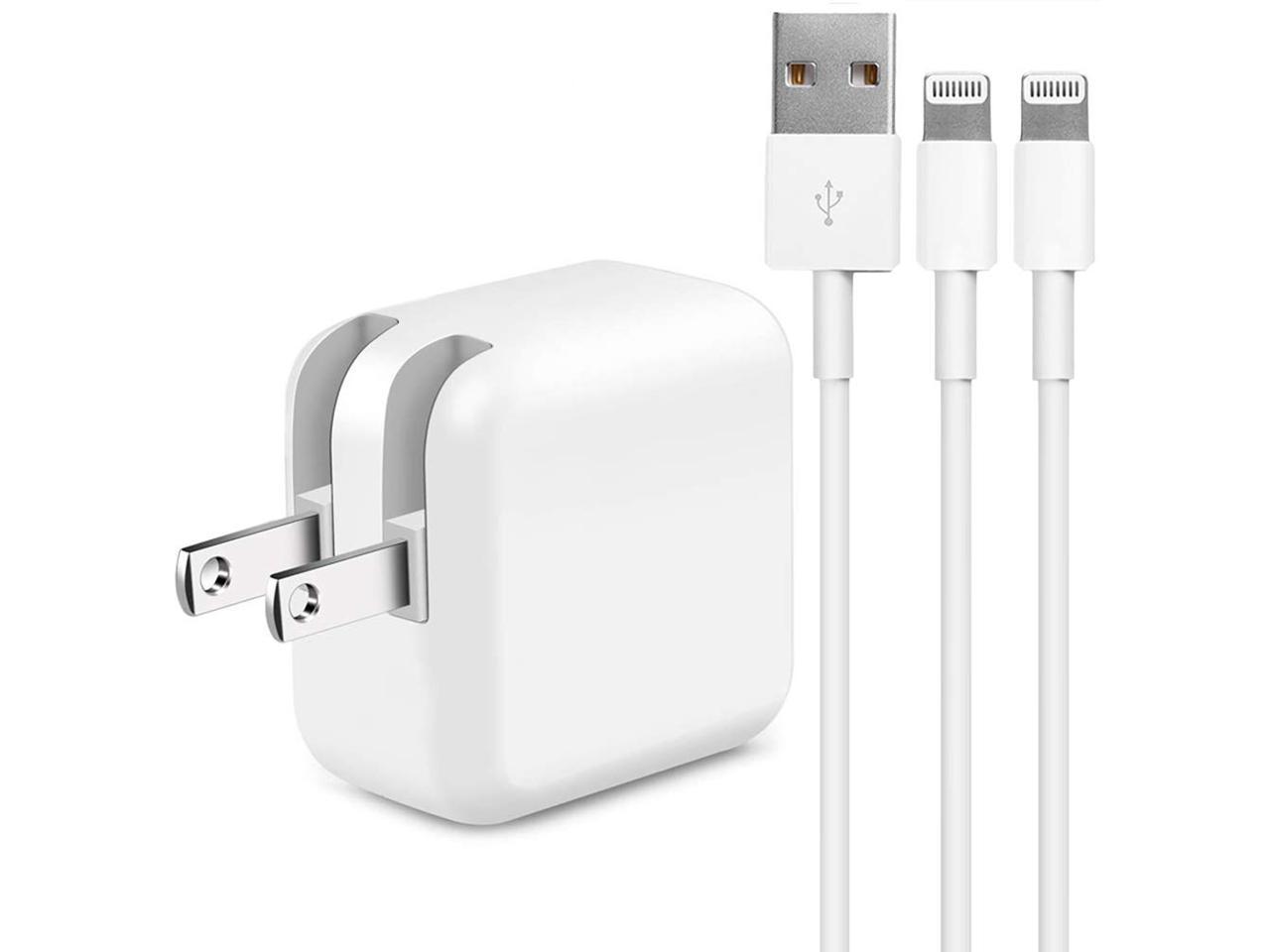 iPhone Charger iPad Charger, 2.4A 12W USB Wall Charger Foldable ...