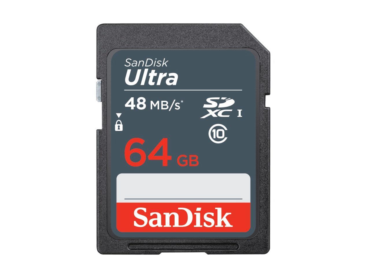 SanDisk Ultra SD SDXC Class 10,UHS-I U1 Memory Card 64GB for digital cameras HD 