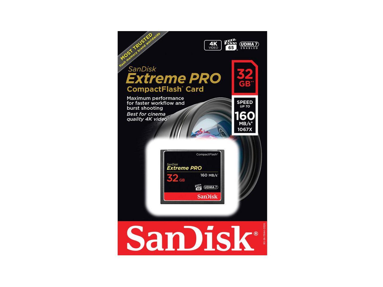 SanDisk Extreme Pro 32GB Compact Flash CF Card Model CFXPS-032G 