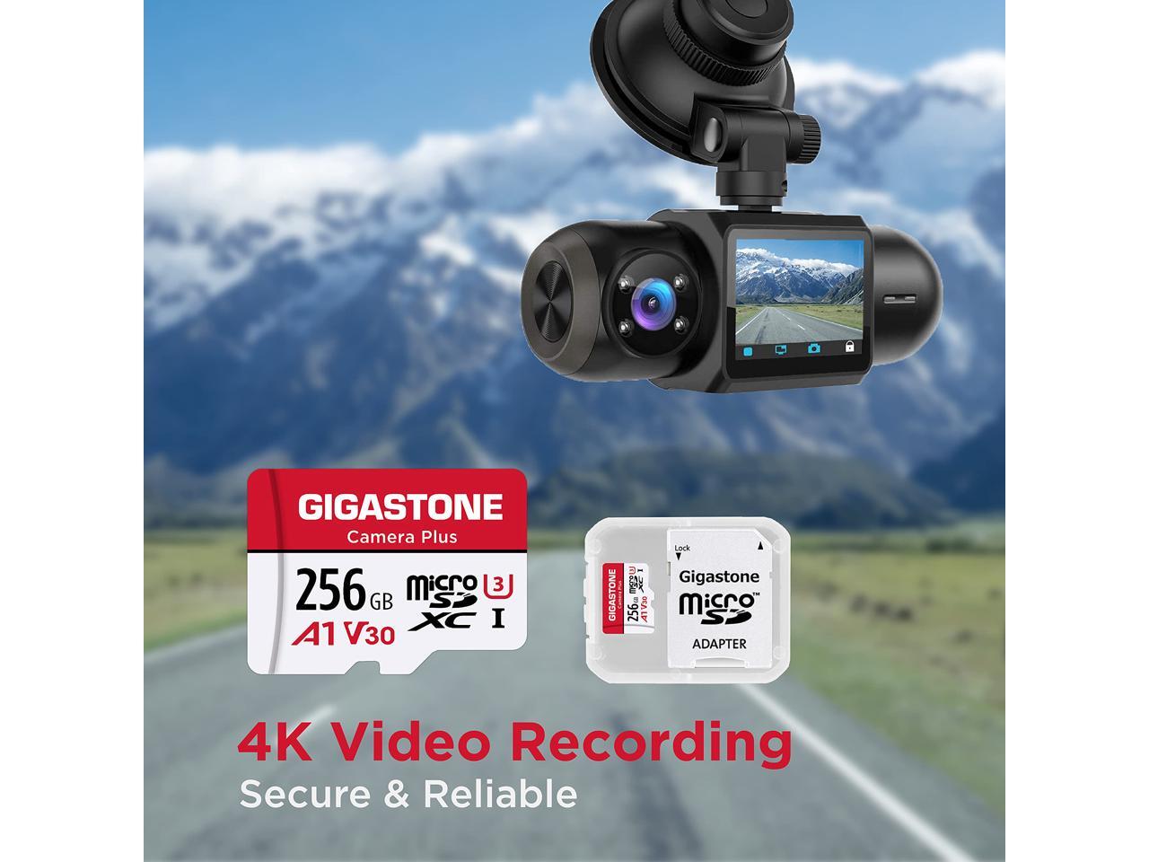 Gigastone 256GB Micro SD Card, Camera Plus, GoPro, Action Camera, Sports Camera, A1 Run App for
