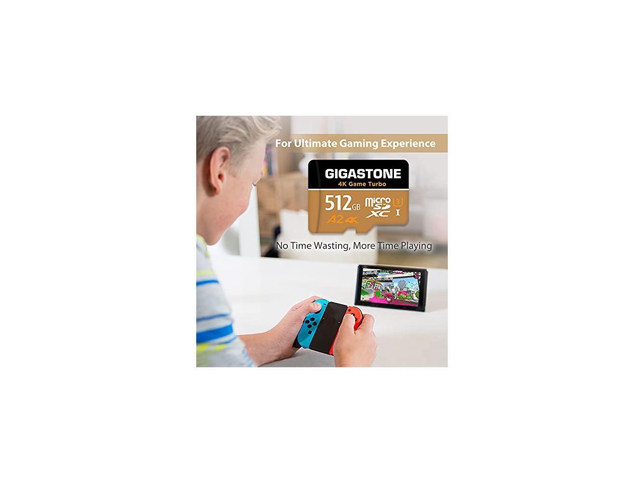 [5Yrs Free Data Recovery] Gigastone 512GB Micro SD Card, 4K Game Turbo, MicroSDXC Memory Card