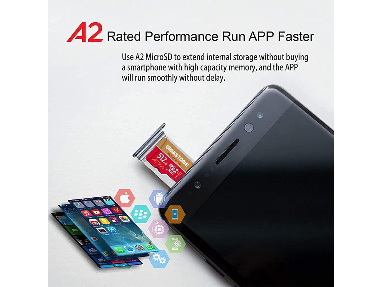 [5Yrs Free Data Recovery] Gigastone 512GB Micro SD Card, Game Pro