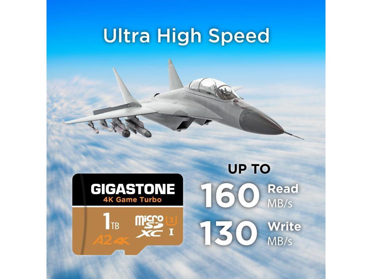 [5Yrs Free Data Recovery] Gigastone 1TB Micro SD Card, 4K Game Turbo, R/W up to 160/140 MB/s