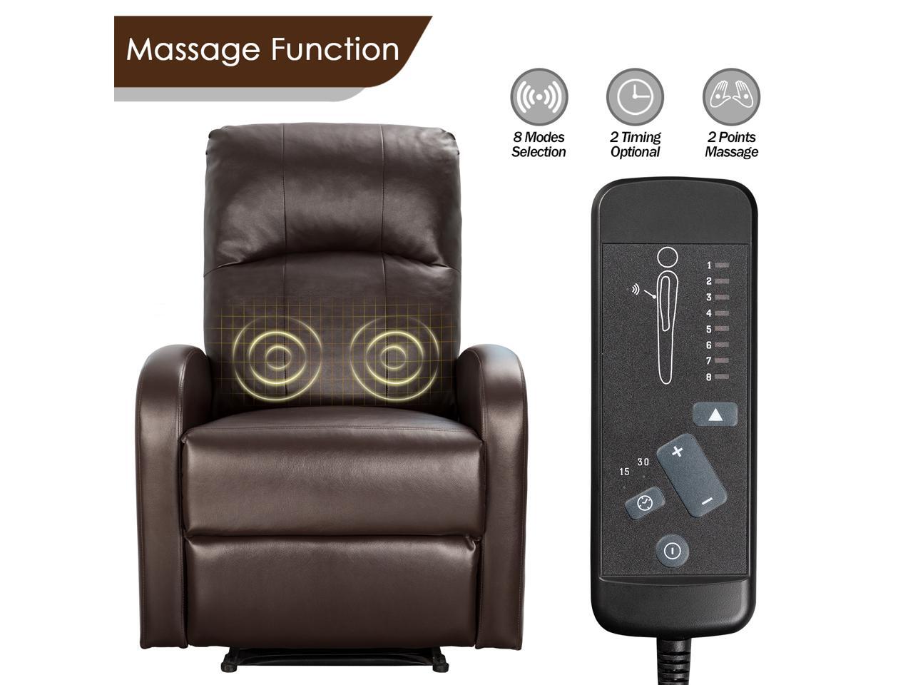 Homall Massage Recliner Chair Padded PU Leather Home Theater Seating