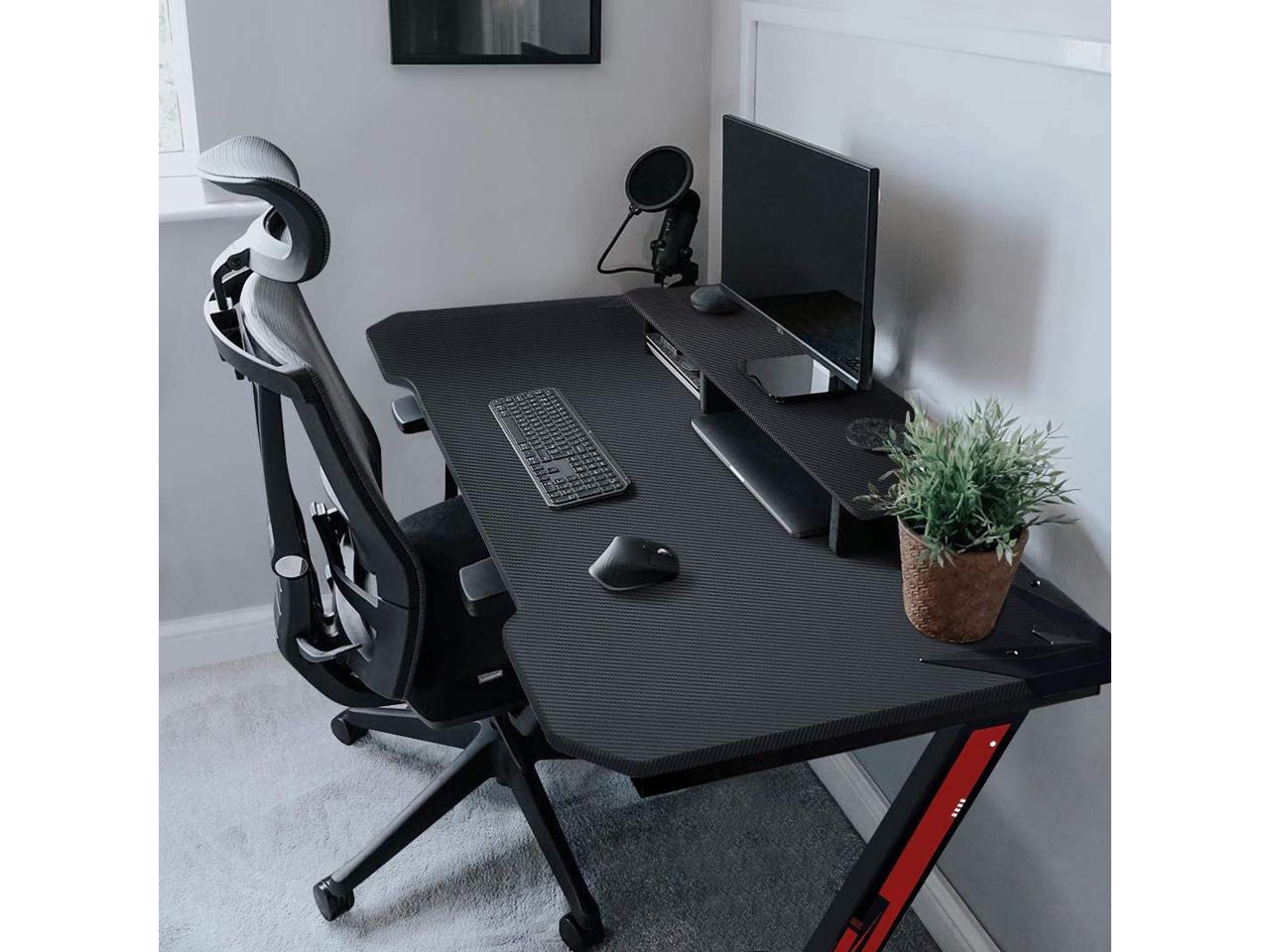 Homall 44 Inch Ergonomic Gaming Desk Zshaped Racing Style PC
