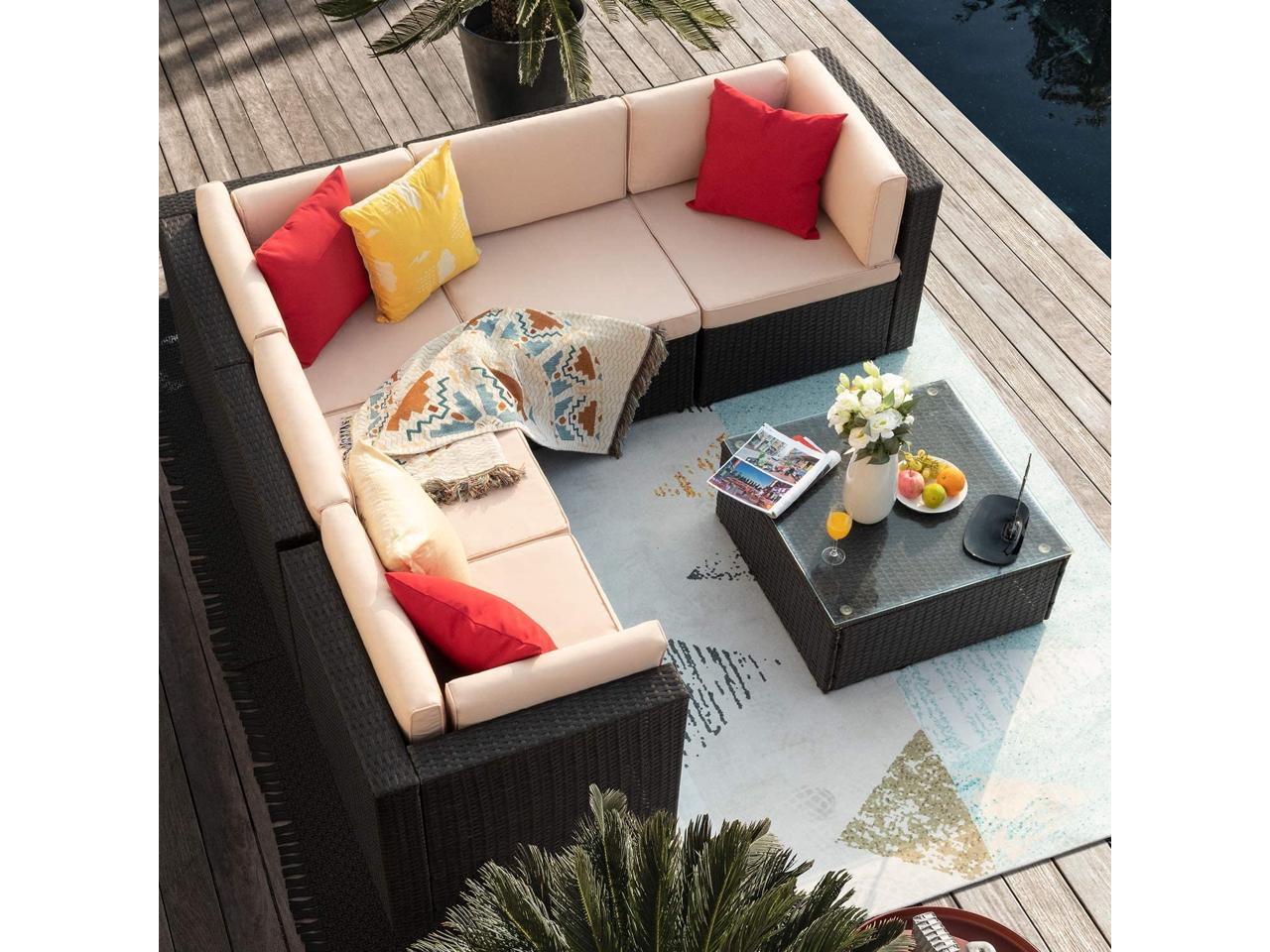 homall 6 piece patio set