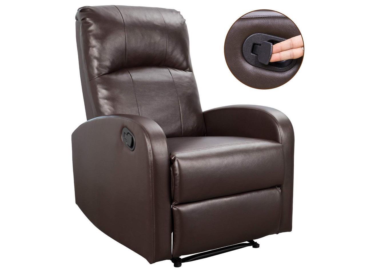 Homall Massage Recliner Chair Padded Pu Leather Home Theater Seating Modern Chaise Couch Lounger Sofa Seat Brown Newegg Com