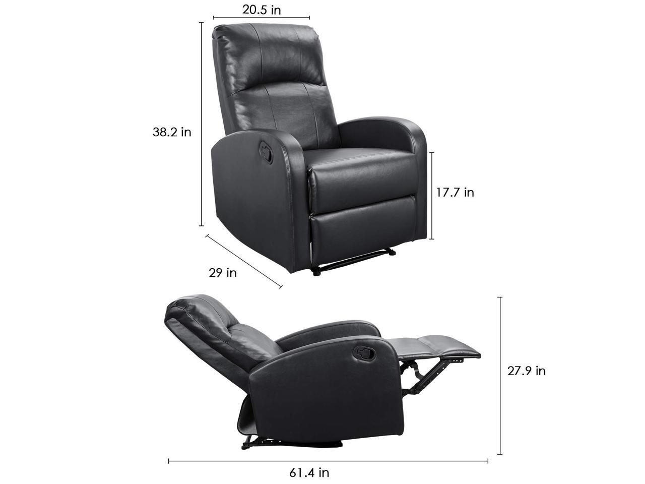 Homall Massage Manual Recliner Chair Padded PU Leather