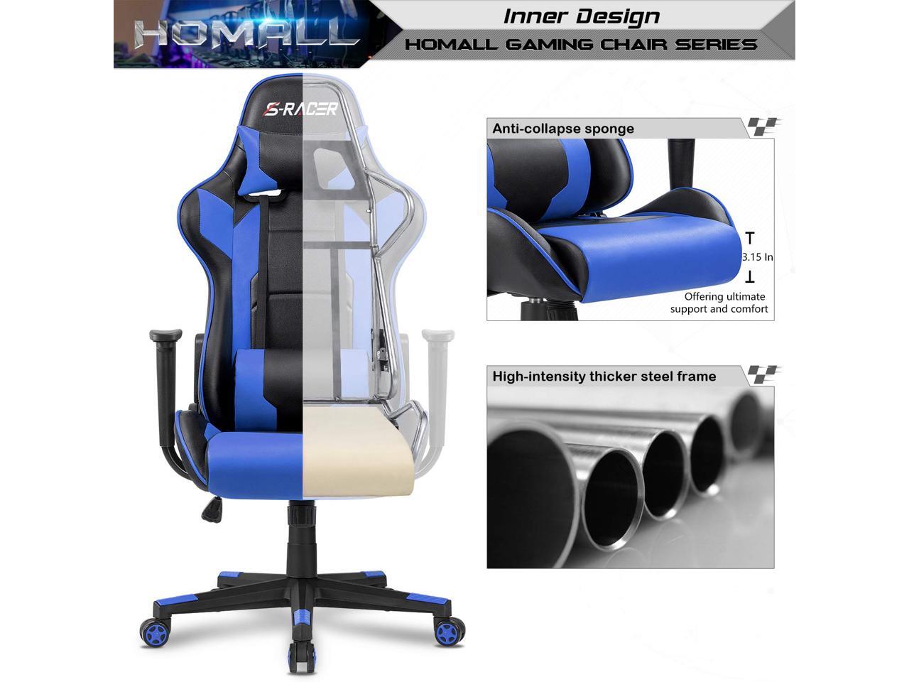 Homall Gaming Chair Office Chair High Back Computer Chair PU Leather