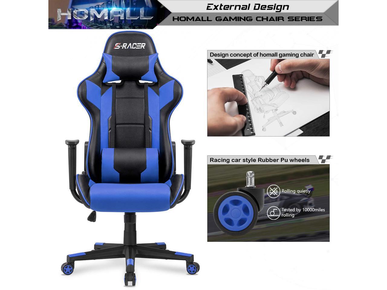 Homall Gaming Chair Office Chair High Back Computer Chair PU Leather