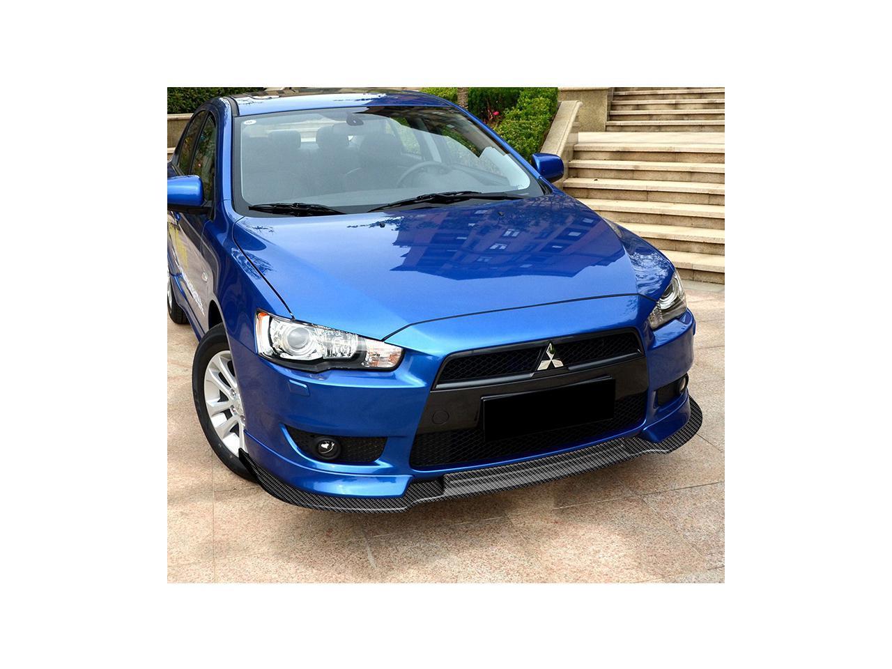 Compatible with 08 09 10 11 12 13 14 15 Mitsubishi Lancer Replacement for Front Bumper Air Dam Lip Spoiler Body Kit Plastic Primer 2008 2009 2010 2011 2012 2013 2014 2015 Brand EAX 