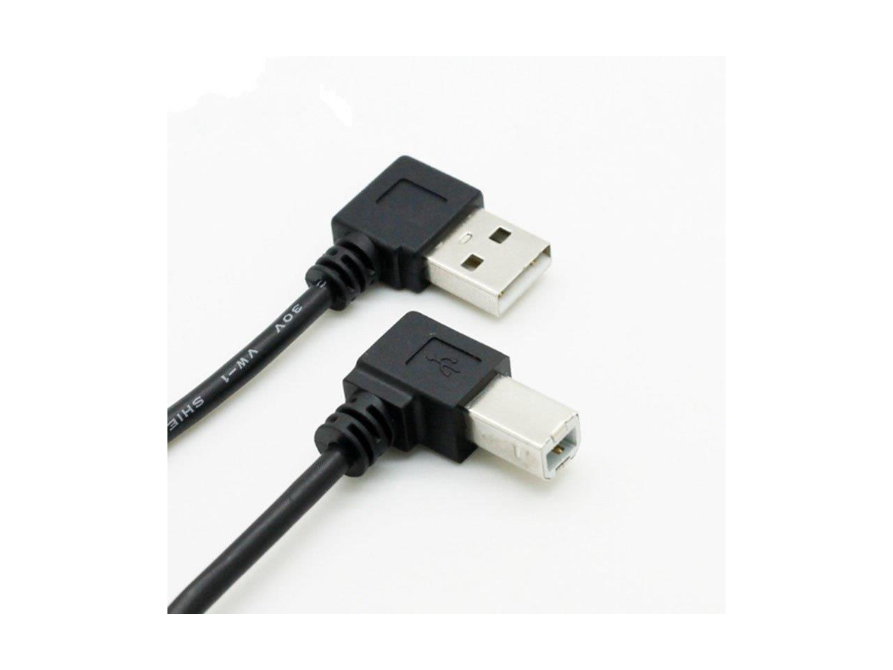 Right Angle USB 2.0 A Male To USB B Male Type B BM Right Angle Printer ...