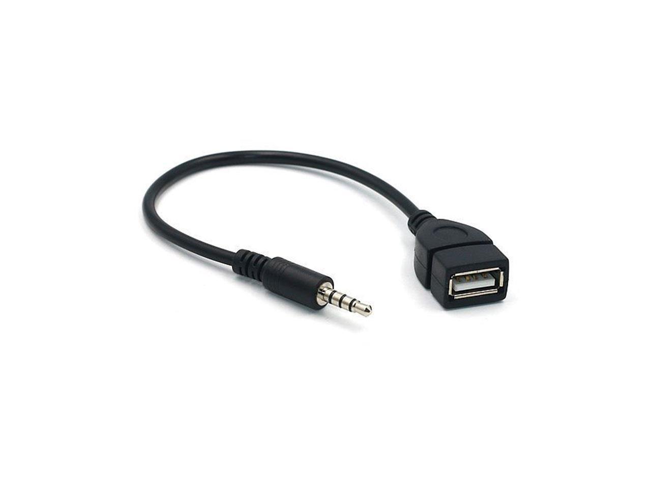 3.5mm Male Audio AUX Jack to USB 2.0 Type A Female OTG Converter