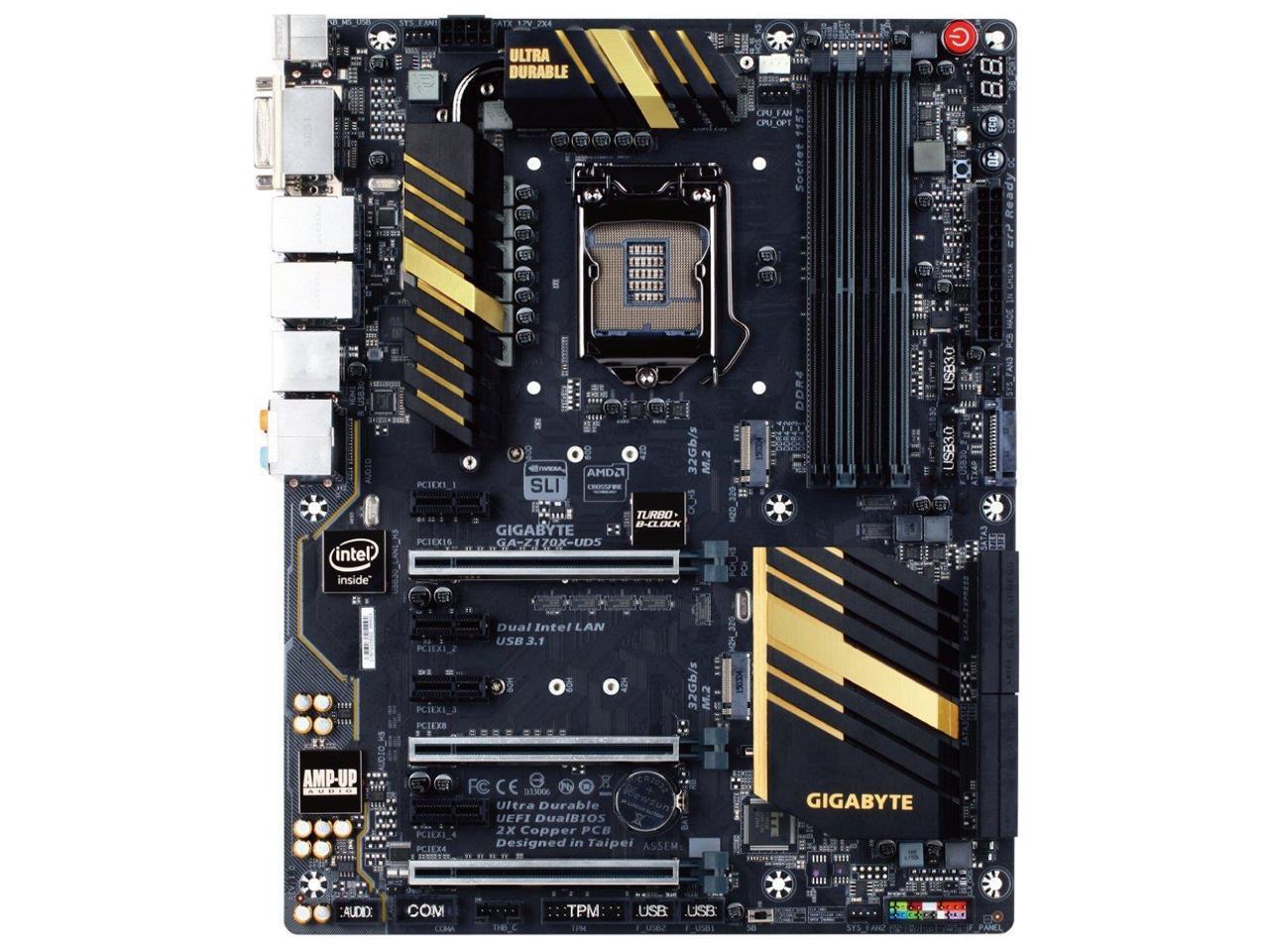 Refurbished GIGABYTE GAZ170XUD5 (rev. 1.0) LGA 1151 Intel Z170 HDMI
