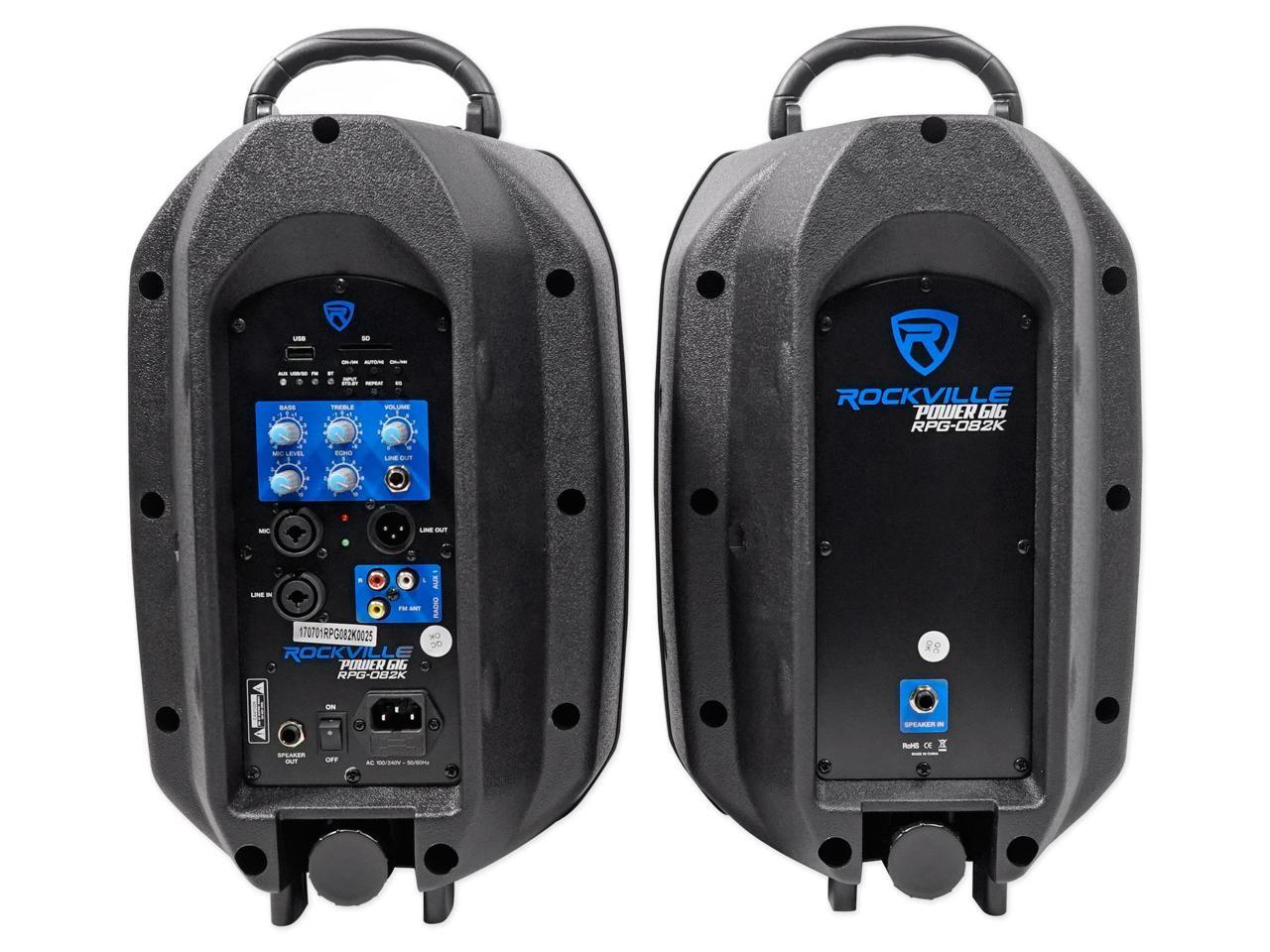 rockville rpg8 powered pa speakers