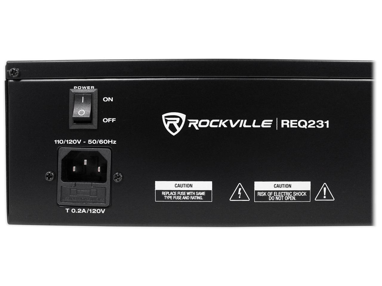 Rockville REQ231 Dual 31 Band Home Theater Graphic Equalizer EQ w/Sub-Output 