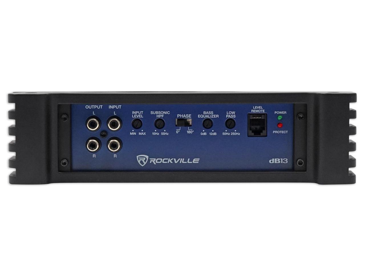 Rockville dB13 3000 Watt//1500w RMS Mono Car Amplifier+Memphis Audio Amp Kit