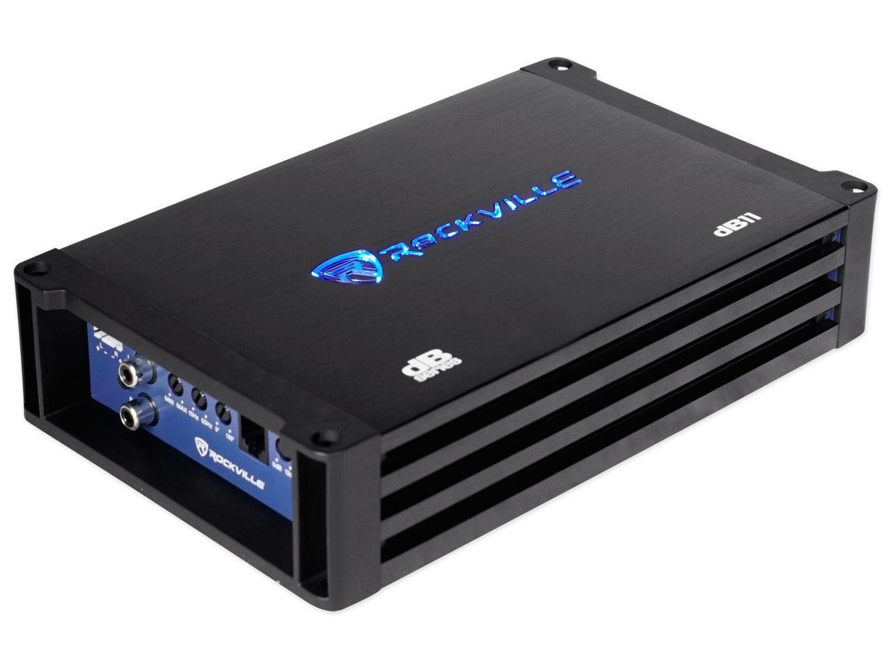 Rockville dB11 700 Watt RMS Mono Class D 2-Ohm Car Amplifier+Bass