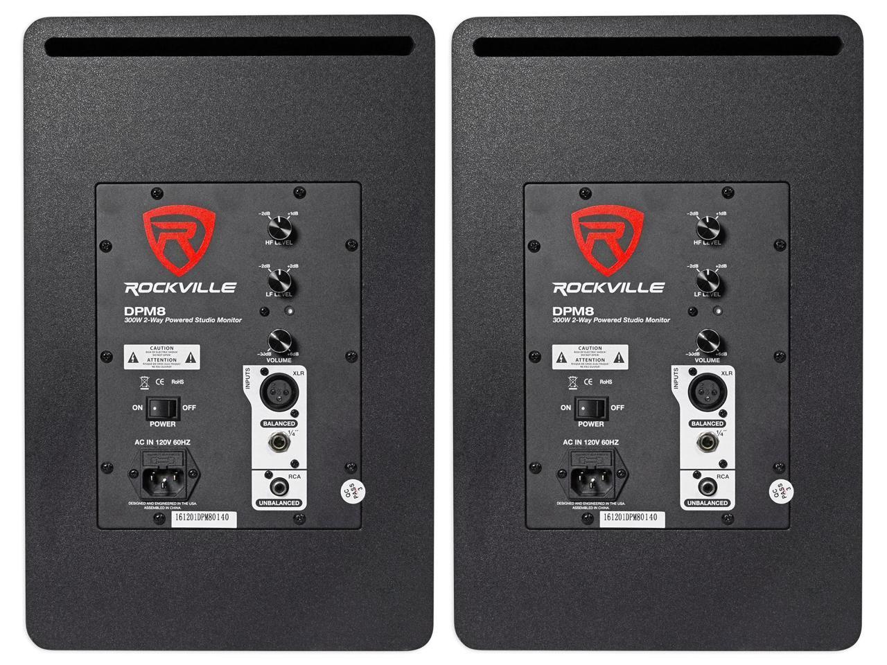 rockville 8 studio monitors