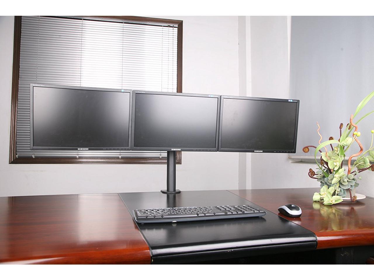 XtremPro Triple Monitors Desk Mount Stand Mount, Adjustable Tilt ±15