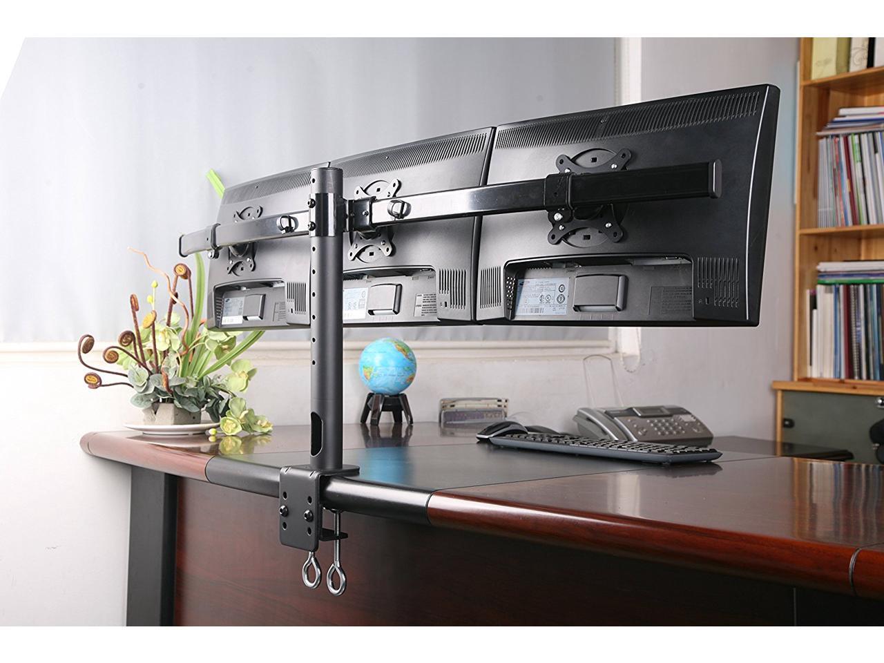 XtremPro Triple Monitors Desk Mount Stand Mount, Adjustable Tilt ±15