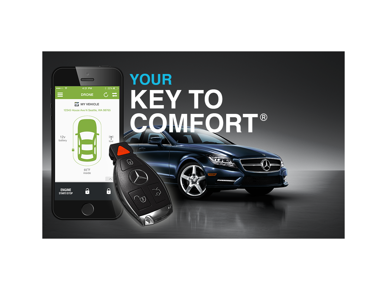 remote start mercedes with key