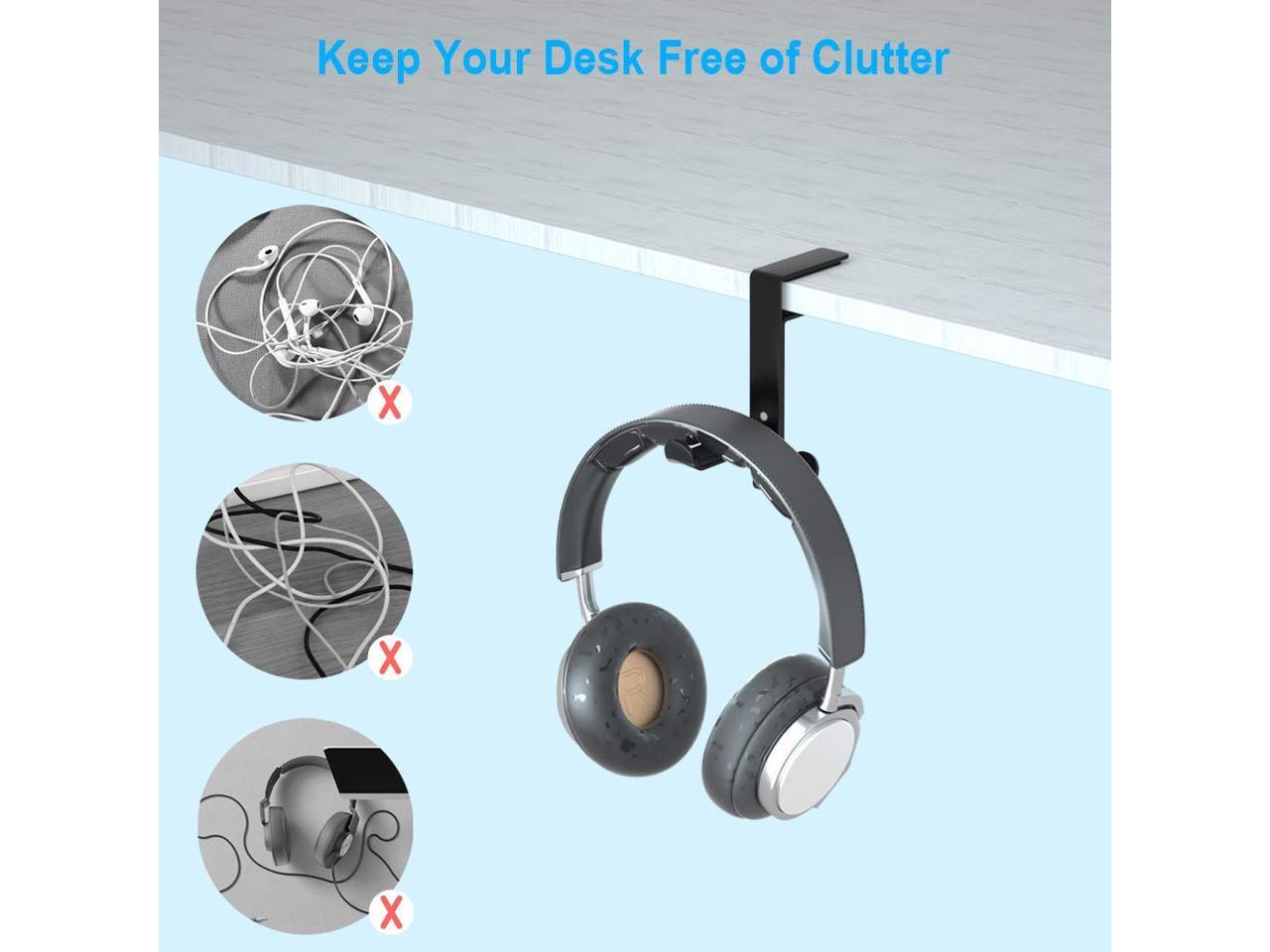 Headset Hook Holder Headphone Hanger, Aigrous Universal PC Gaming