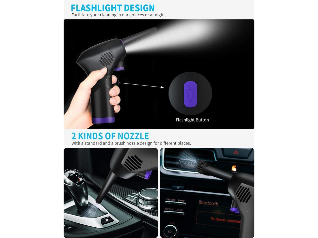 Air Duster, Aigrous Electric Wireless Air Duster Keyboard Clearer with