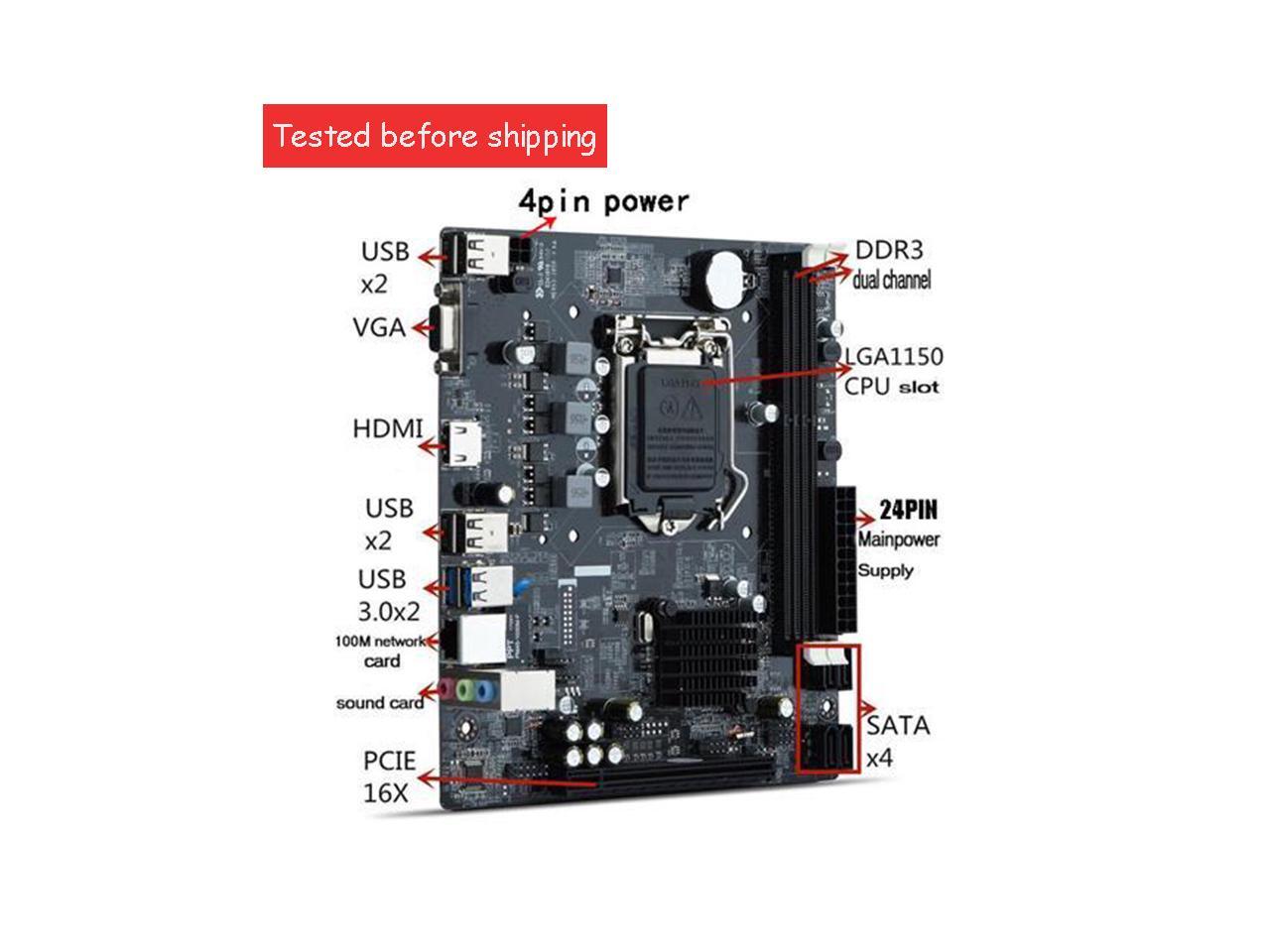 H81 1150 motherboard desktop computer DDR3 Dual channel mainboard LGA1150  I3 I5 I7(170mm*190mm)