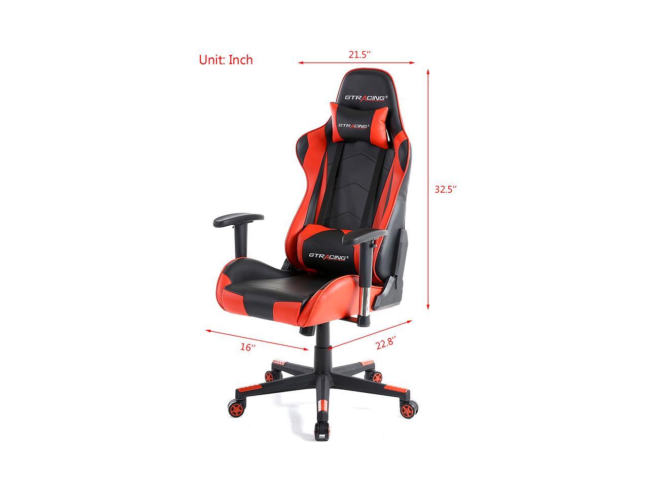 GTracing Gaming Chair Office Racing Ergonomic Backrest Recline Chair 