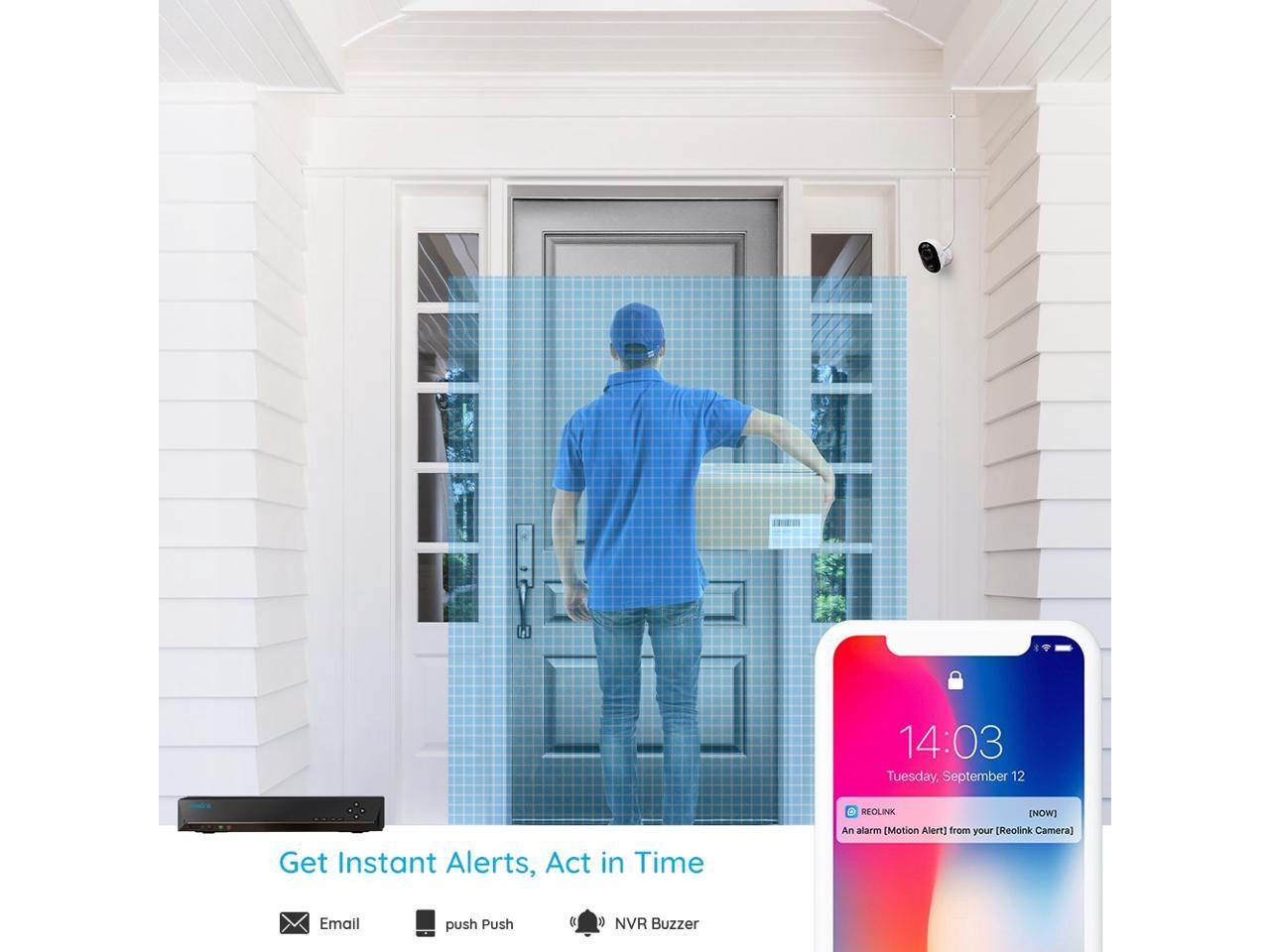 Reolink 4K Ultra HD 8CH POE Security Camera System, 4 x ...