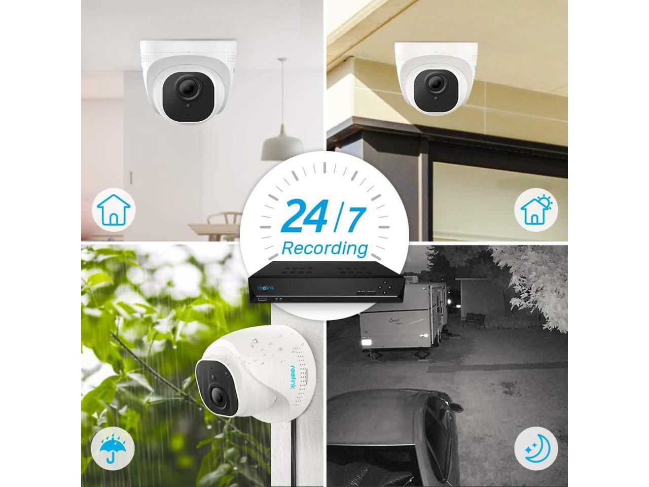 Reolink 8CH 5MP PoE Home Security Camera System, 4pcs Wired 5MP Outdoor ...