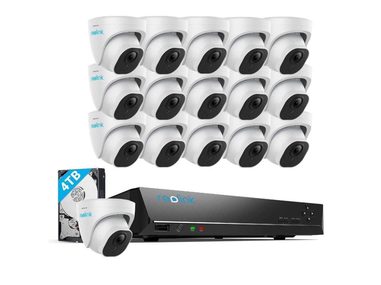 Reolink 4K 16CH Smart PoE Security Camera System,16pcs 8MP IP Camera ...