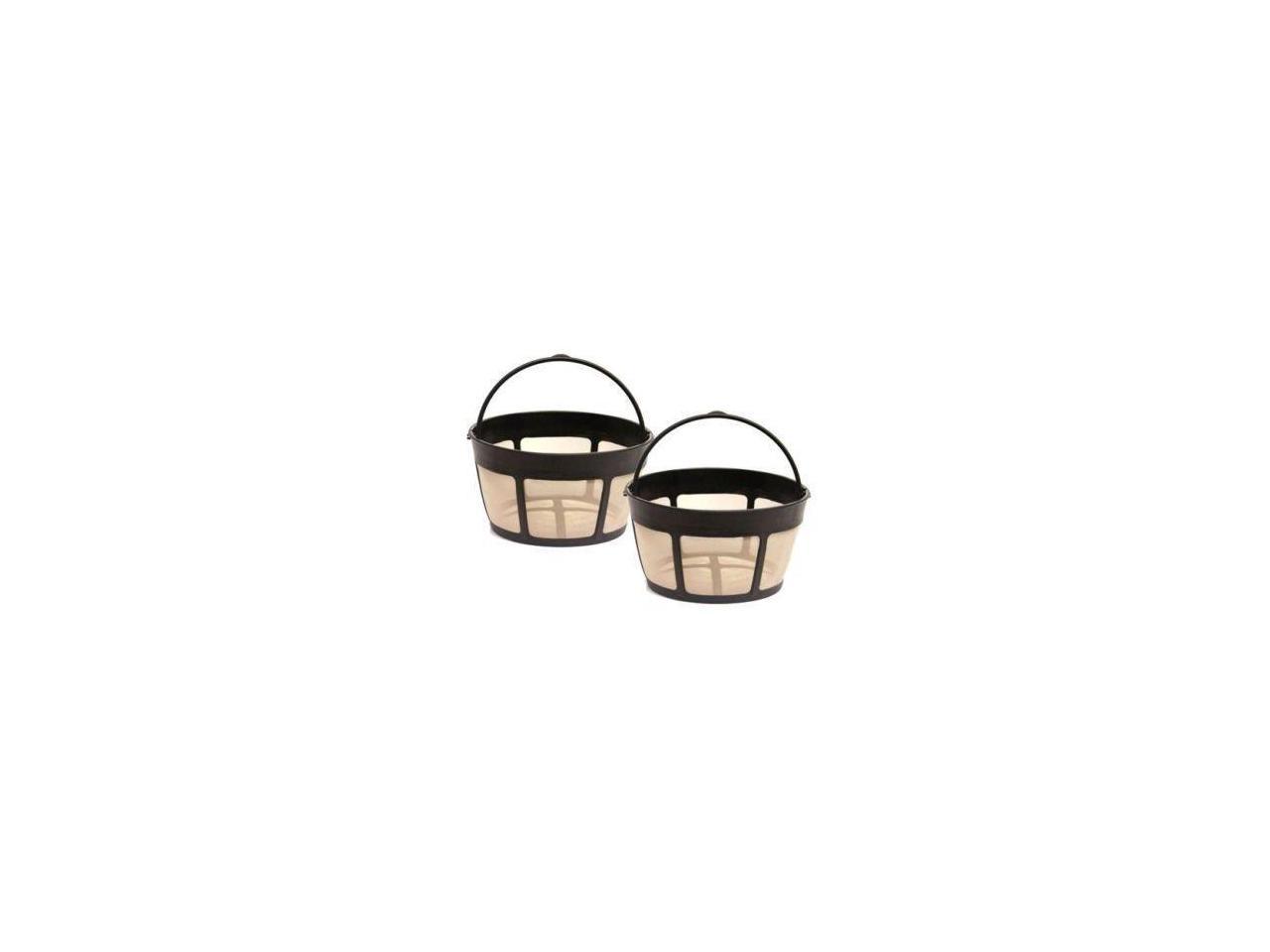 2 Pack Gtf-b Gold Tone Coffee Filter 8-12 Cup Permanent Basket Style 