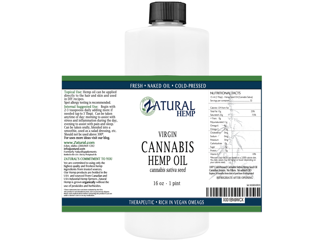 ECO NATURAL - Cannabis Sativa Oil Lock-In Conditioner 8oz