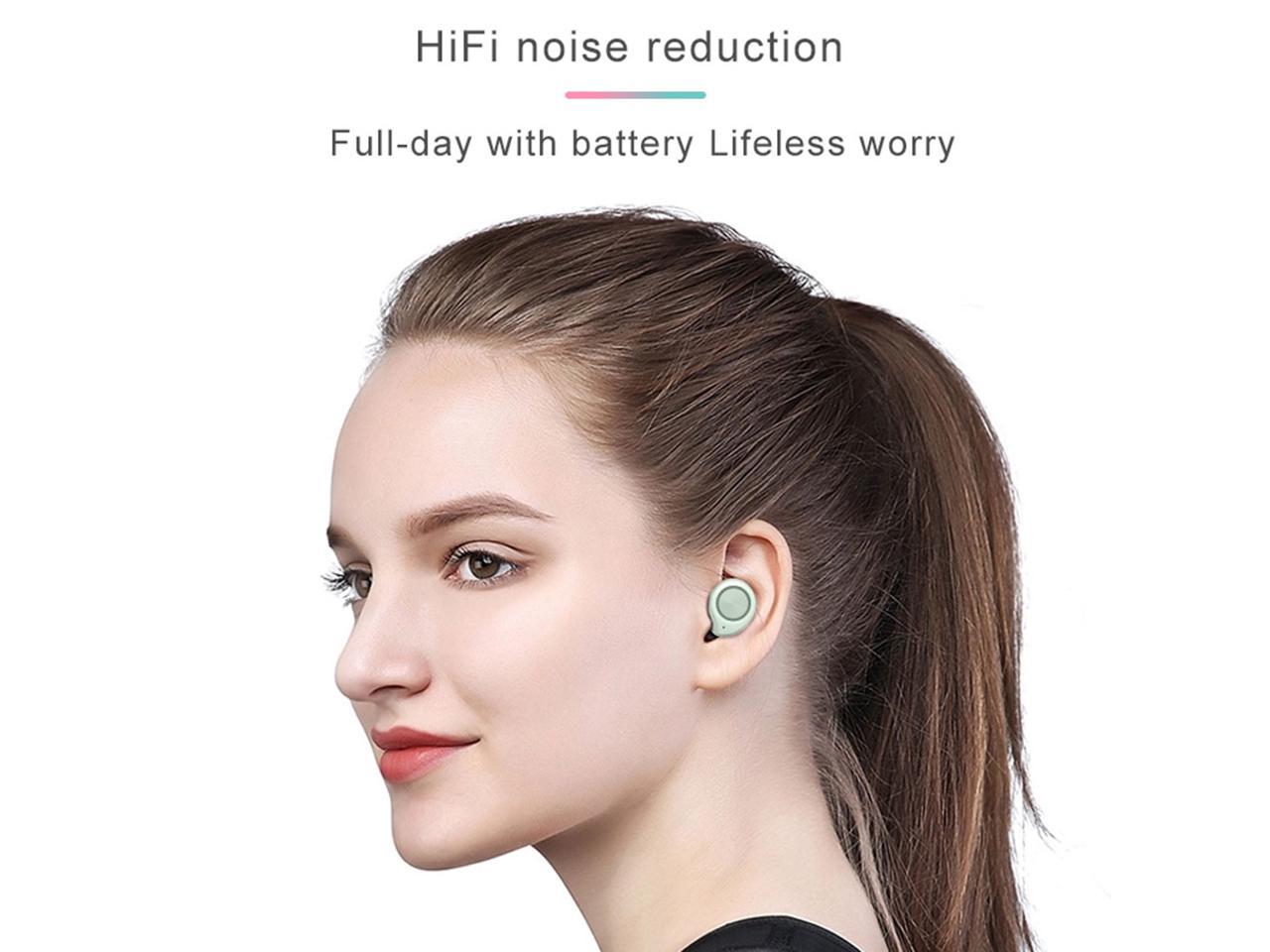 TWS Wireless Bluetooth 5.0 HiFi Stereo Headset TW60 Earbuds Auto on-Off