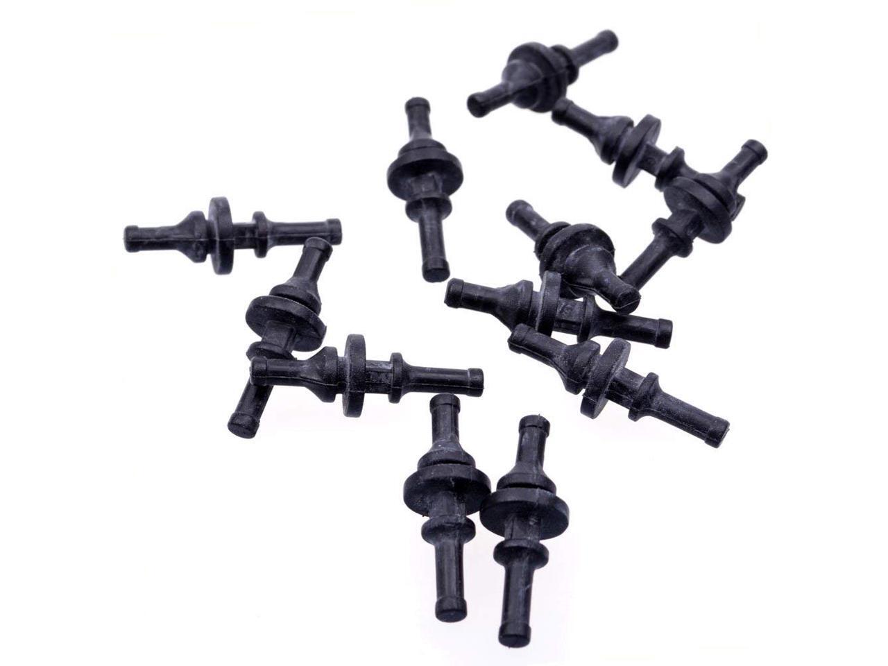 20 PCS Black Fan Mounting Screws Rivets Silicone Rubber for PC Computer