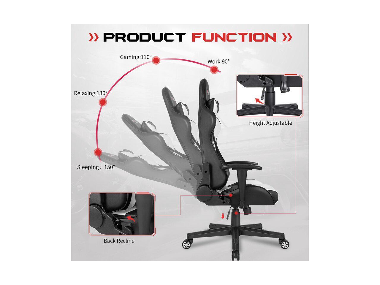 Furmax Gaming Office Chair Ergonomic HighBack Racing Style Adjustable