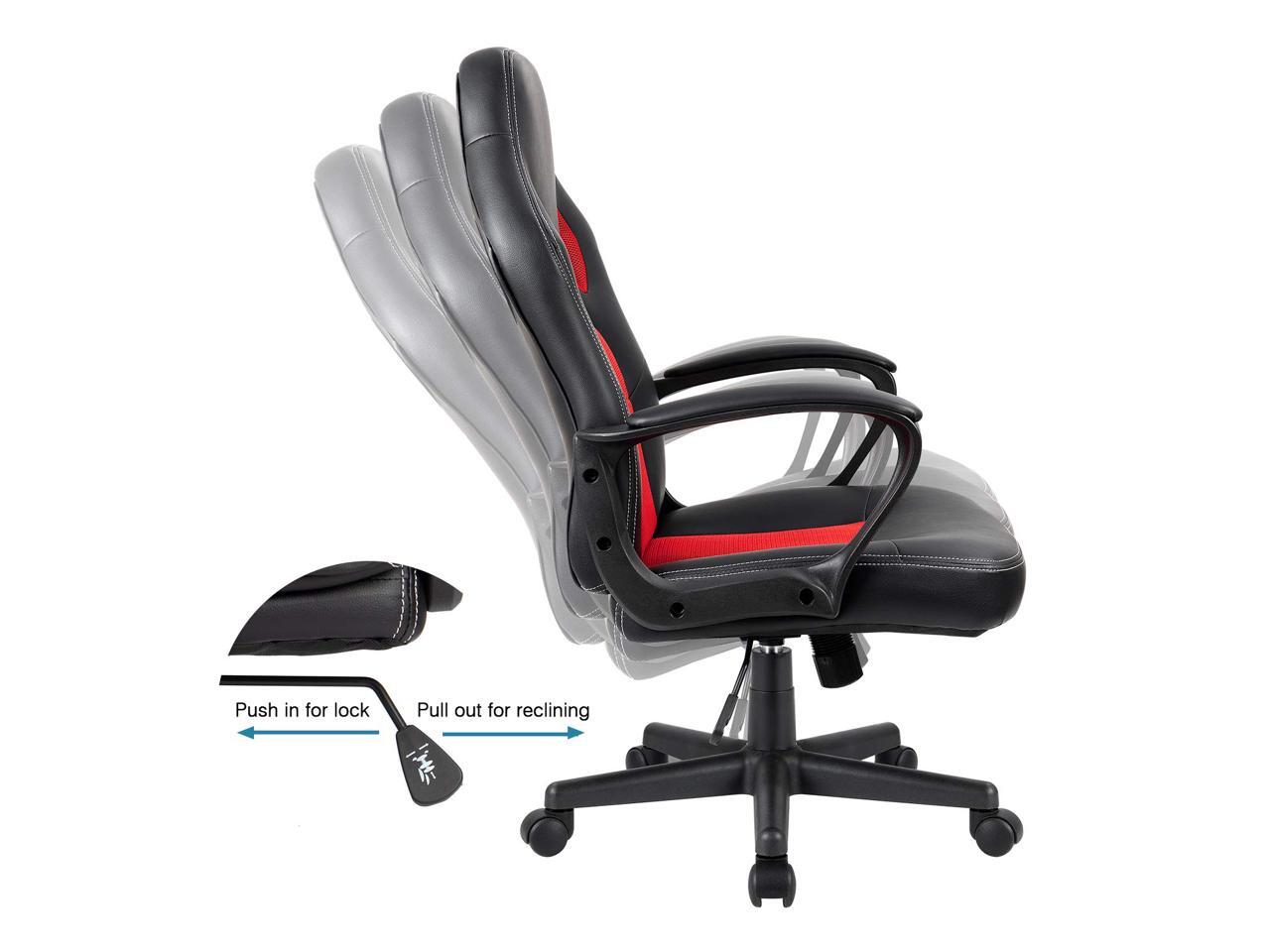 Furmax Office Desk Leather Gaming, High Back Ergonomic Adjustable