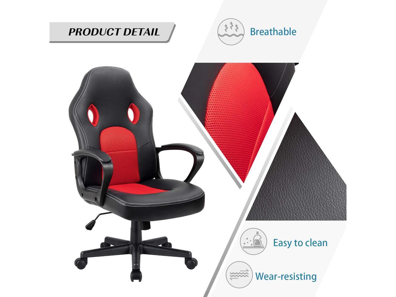Furmax Office Desk Leather Gaming, High Back Ergonomic Adjustable