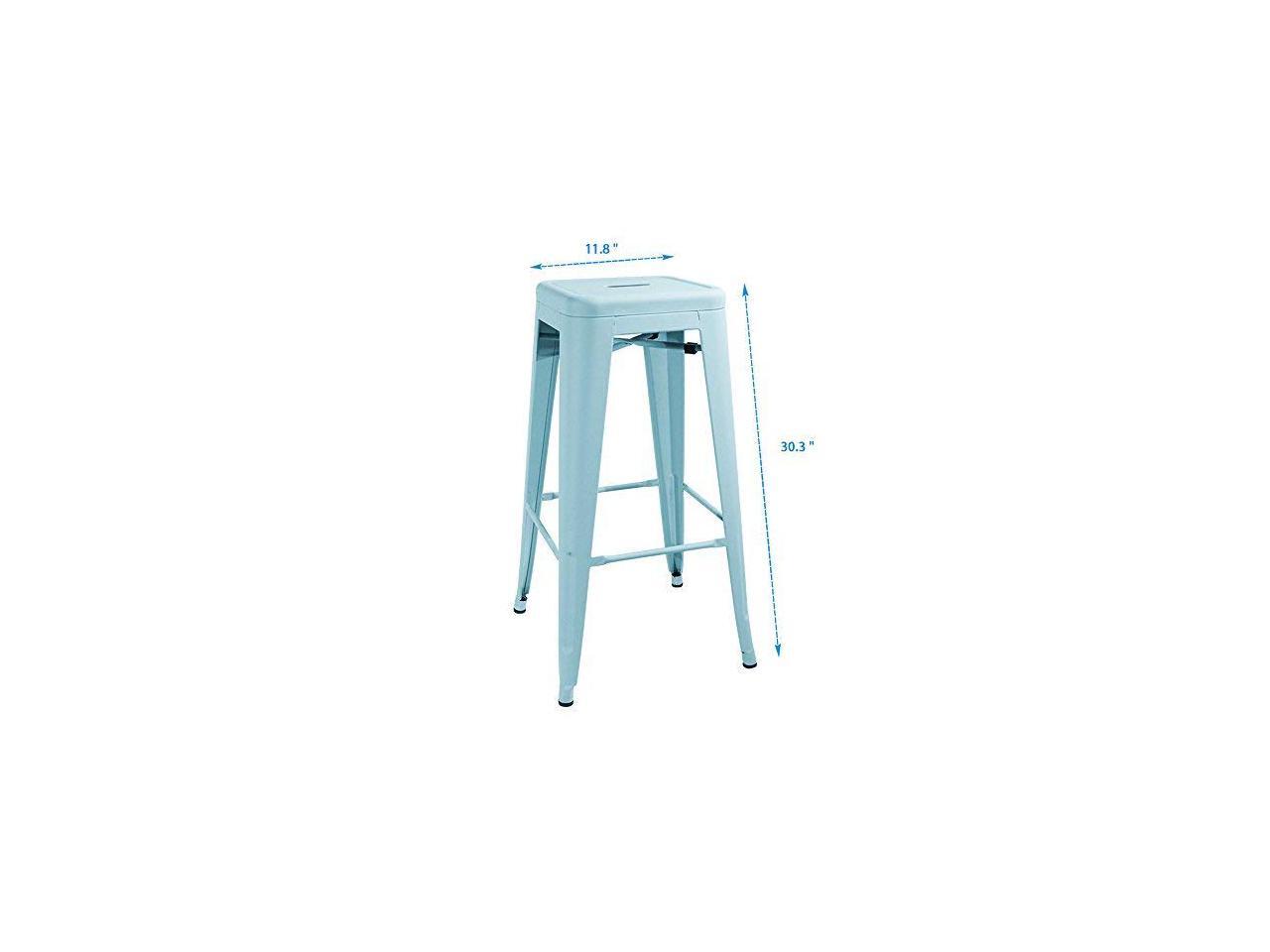 Furmax 30 Inches Metal Bar Stools High Backless Stools IndoorOutdoor